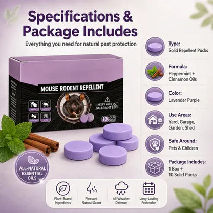 Natural Scented Pest Repellent Pucks – Multi-Pest Protection for Home, Garage & Outdoors