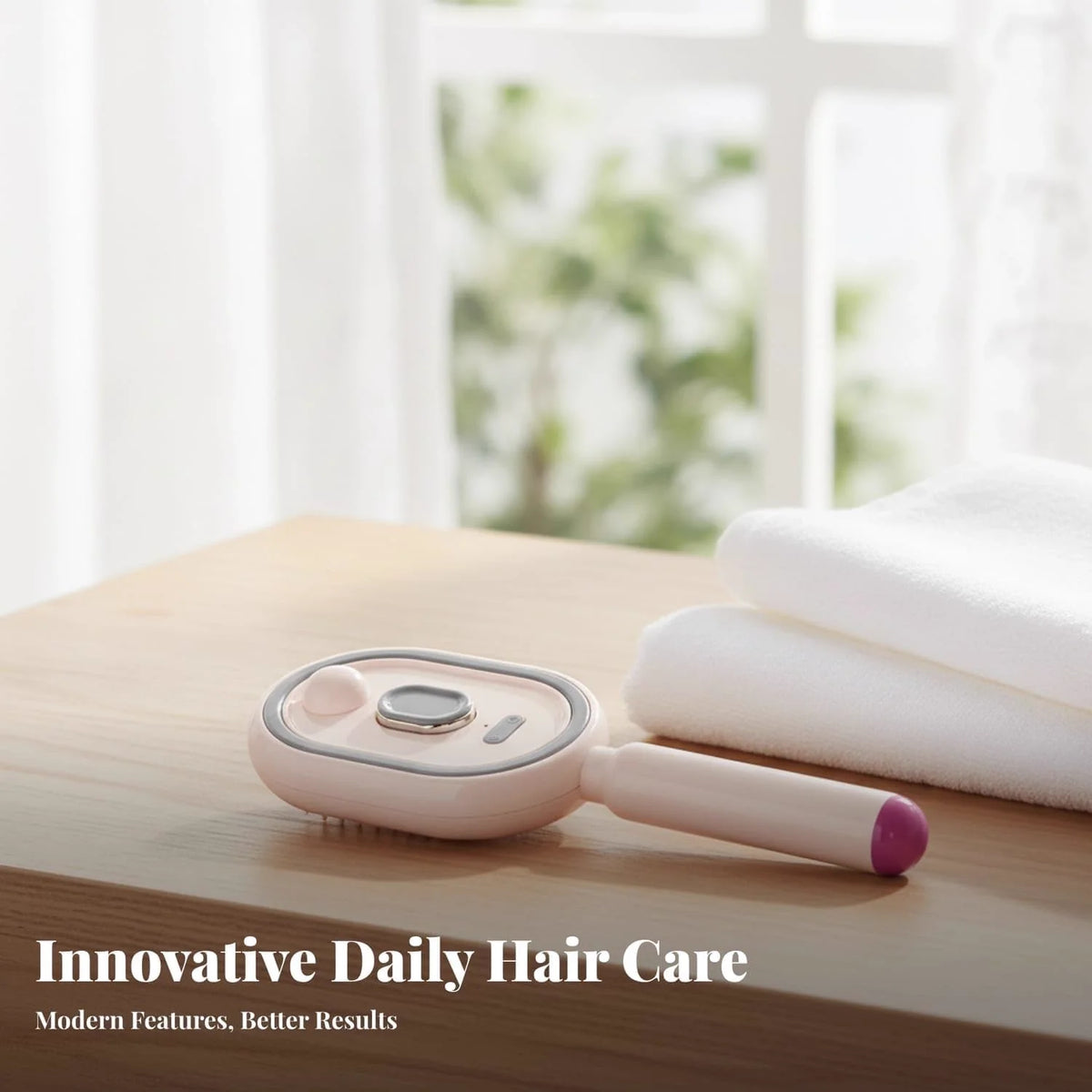 4-in-1 Electric Mist Hair Brush – Smooth Frizz, Detangle & Refresh Hair