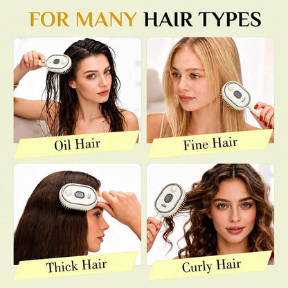 4-in-1 Electric Mist Hair Brush – Smooth Frizz, Detangle & Refresh Hair