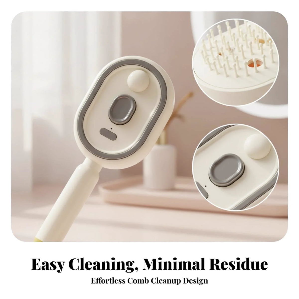 4-in-1 Electric Mist Hair Brush – Smooth Frizz, Detangle & Refresh Hair