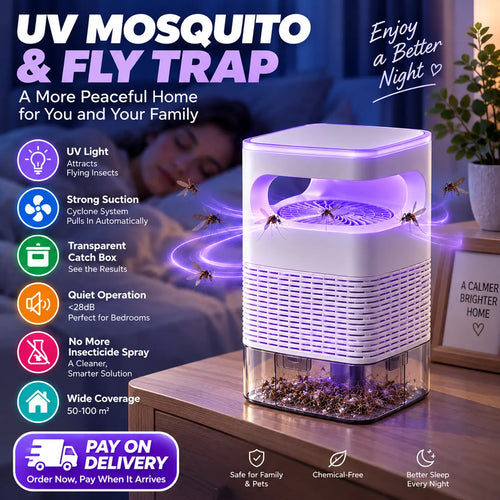 🦟 UV Fly Trap With Transparent Catch Box