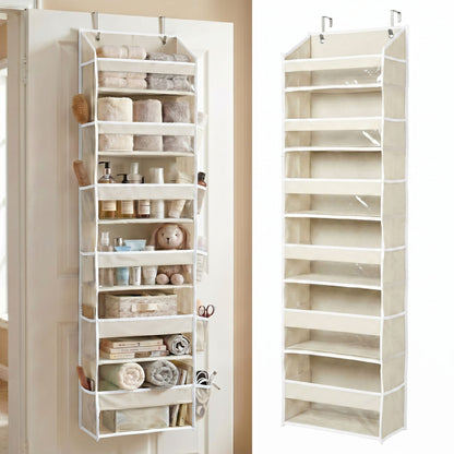 Over the Door Organizer with Pockets for Bedroom, Bathroom, Nursery & Closet Storage