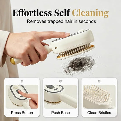 4-in-1 Electric Mist Hair Brush – Smooth Frizz, Detangle & Refresh Hair