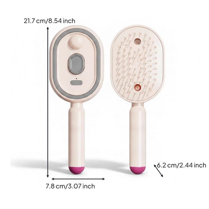 4-in-1 Electric Mist Hair Brush – Smooth Frizz, Detangle & Refresh Hair