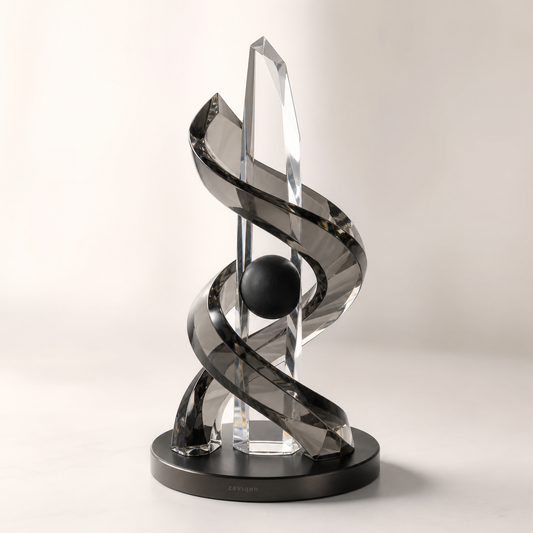 Smoke Ribbon Crystal Sculpture by zaviqen
